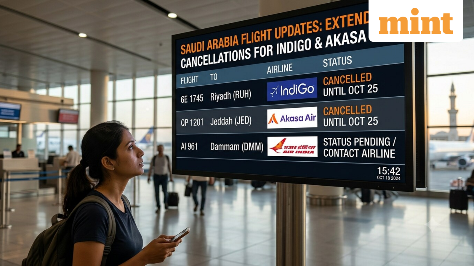 IndiGo and Akasa Air extend Saudi flight suspensions: Check new dates; has Air India followed suit? — Mint India, Washington DC Technology news